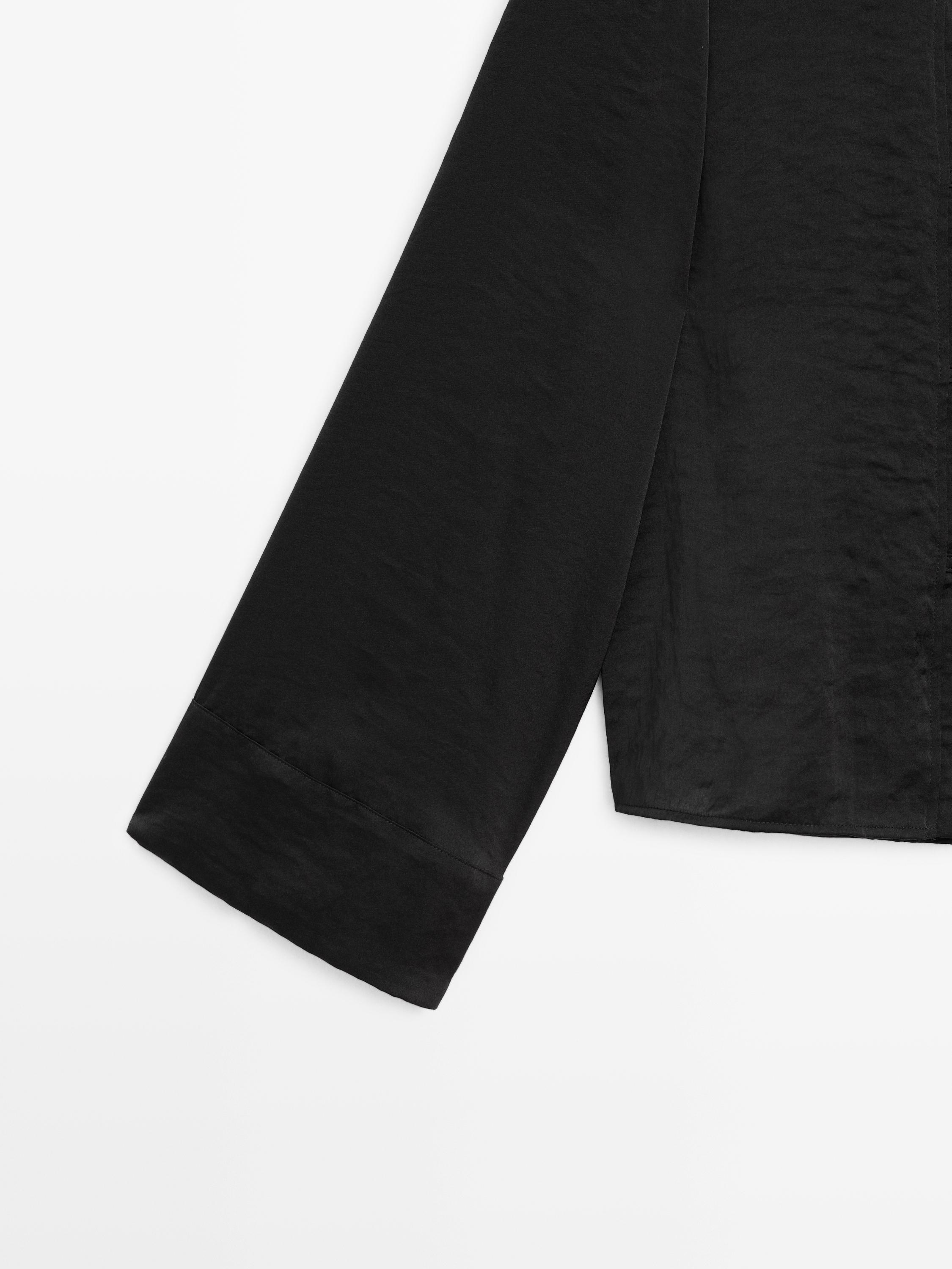 Chemisier fluide à col mao